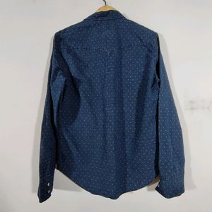 Navy Blue Printed Shirt (Men's)