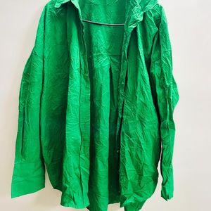 Zara Green Oversized Shirt