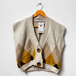 Beige Sweater Vest