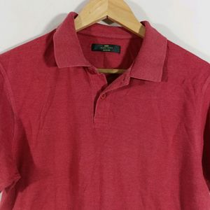 Red Plain Casual T-shirt (Men)