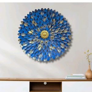 Blue Flower Figures Metal Art Wall S