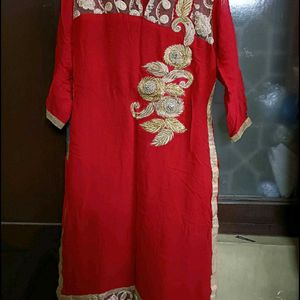 Beautiful Red Party Wear Kurti In L Size