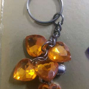 Keychain Diamond Heart Shaped