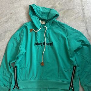 Cyan Blue Oversized Hoodie