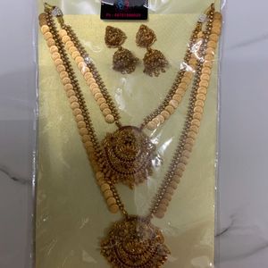 Gold Lakshmi Devi Jewellery Set