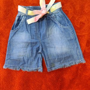 Sleeveless Singlet Top And Denim Short Set