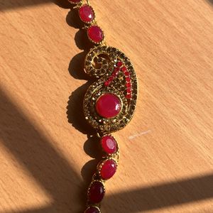 Delicate Ruby Stones Jewellery Piece