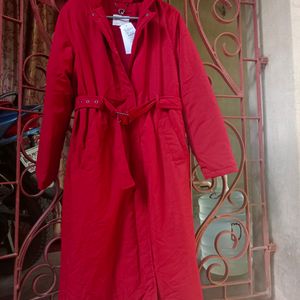 Oxxo Branded Long Jacket With Waist Belt