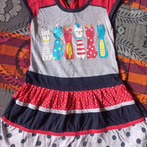 Red Cotton Frock(2)