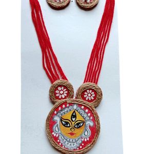 Handmade Ma Durga Jewellery With Earrings