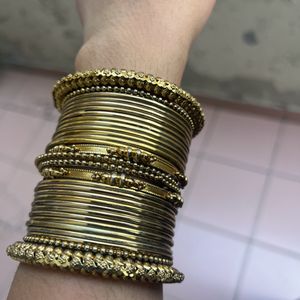 Golden Bangles Set