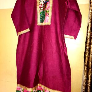 Beautiful Onion Colour Kurta👌