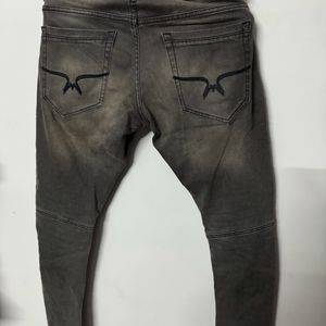 Charcoal Trendy Narrow Denim