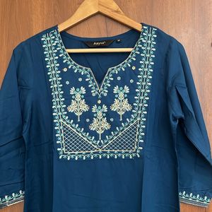 Stylish Aqua Blue Kurta For Women