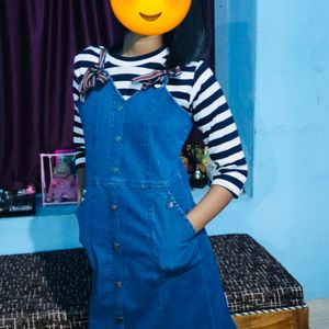 Denim Baba Suit For Women Blue Colour