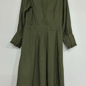 Olive Green Beautiful Modest Dress