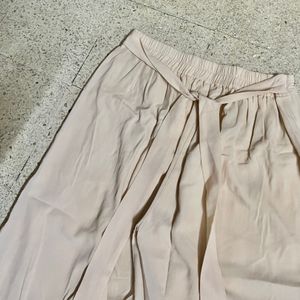 Women Peach Coloured Straight Trousers