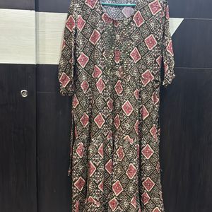 Jaipuri Kurti With Mirror Work