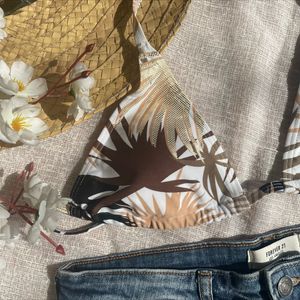 Palm Print Beachwear/bralet