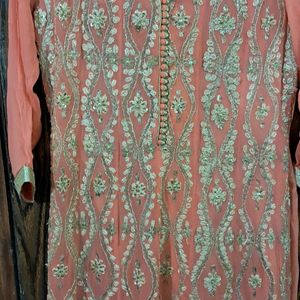 Women Peach Ethnic Dress