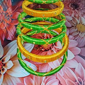 Thread Bangles 💚💛