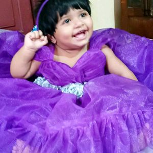 Purple Baby Girl First Birthday Dress