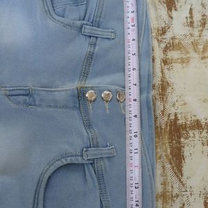 Women Stretchable Light blue Denim