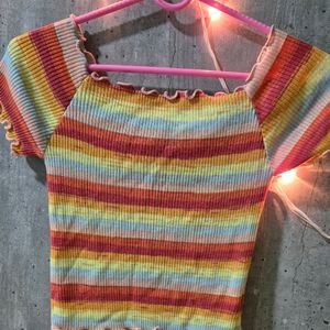 Multicolor Crop Top