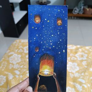 Lights Theme Hand painted Postcards