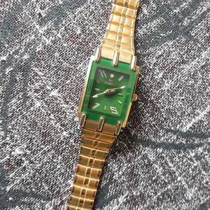 RIZEN gold Watch With Green Analogue