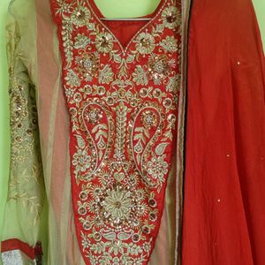 Heavy Anarkali set With Dupatta And Pant