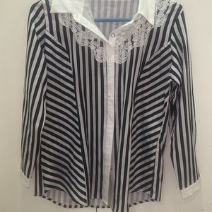 Black and white stripe shirt