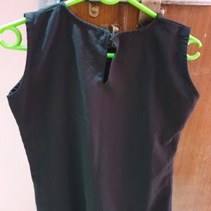 Black Kurti With Side Cut