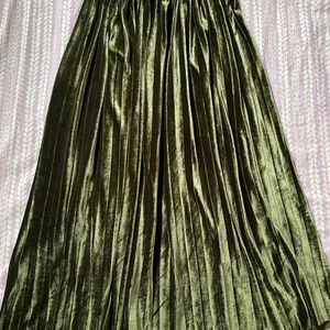 Velvet Midi Length Skirt