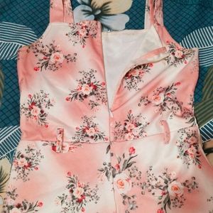 Pink,Flowerish Jumpsuit