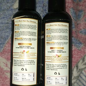 BLACK HAIR DYE SHAMPOO 3-IN-1