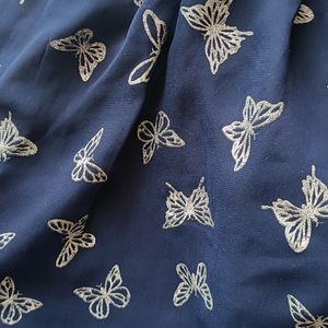 Butterfly Print Navy Blue Frock