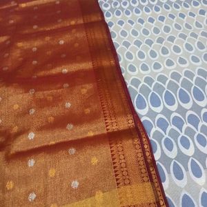 Brand New Tissue Benarasi Silk With Zari Border