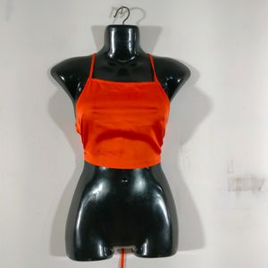 Orange Casual Top (Women's)