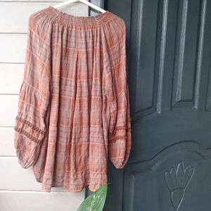 Beautiful Brown Checker Top