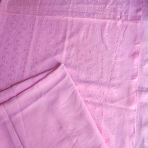 2piece chikankari pink suit set unstitched