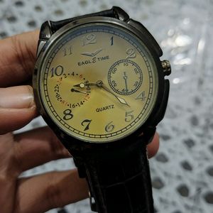 Men Analog Watch Leather Strap