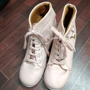 Pink Boot Shoes High Neck Fashion For Girls