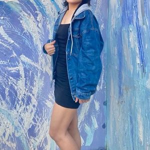 Denim Jacket With Detachable Hood