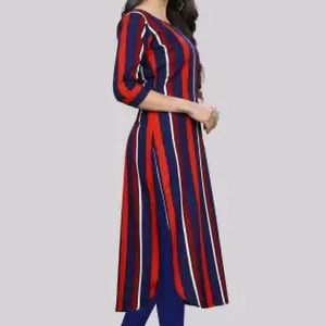 Multicolored Round Neck Kurta