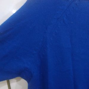 Royal Blue Woolen Top For Girls