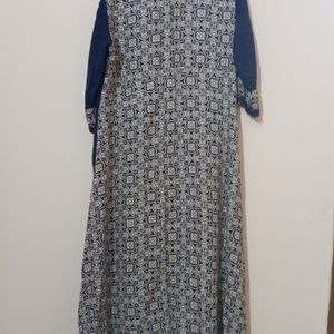 Blue A-line Kurti