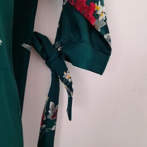 Green Floral Printed Dress (Women's)