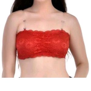 ♥️ Red Paded Bra Plastic Lace ♥️🖤♥️🎉