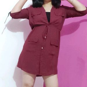 Maroon Summer Dress